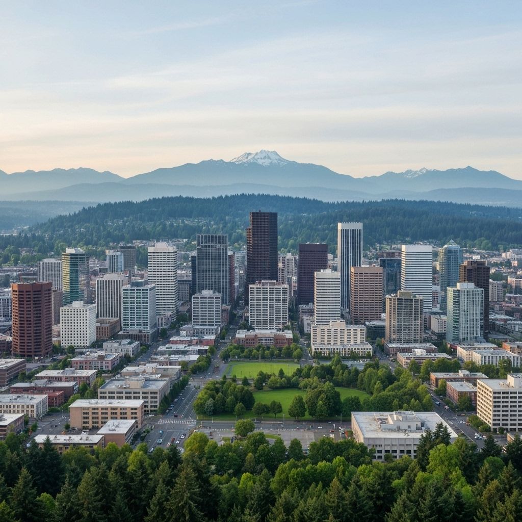 Beautiful Portland Oregon landscape