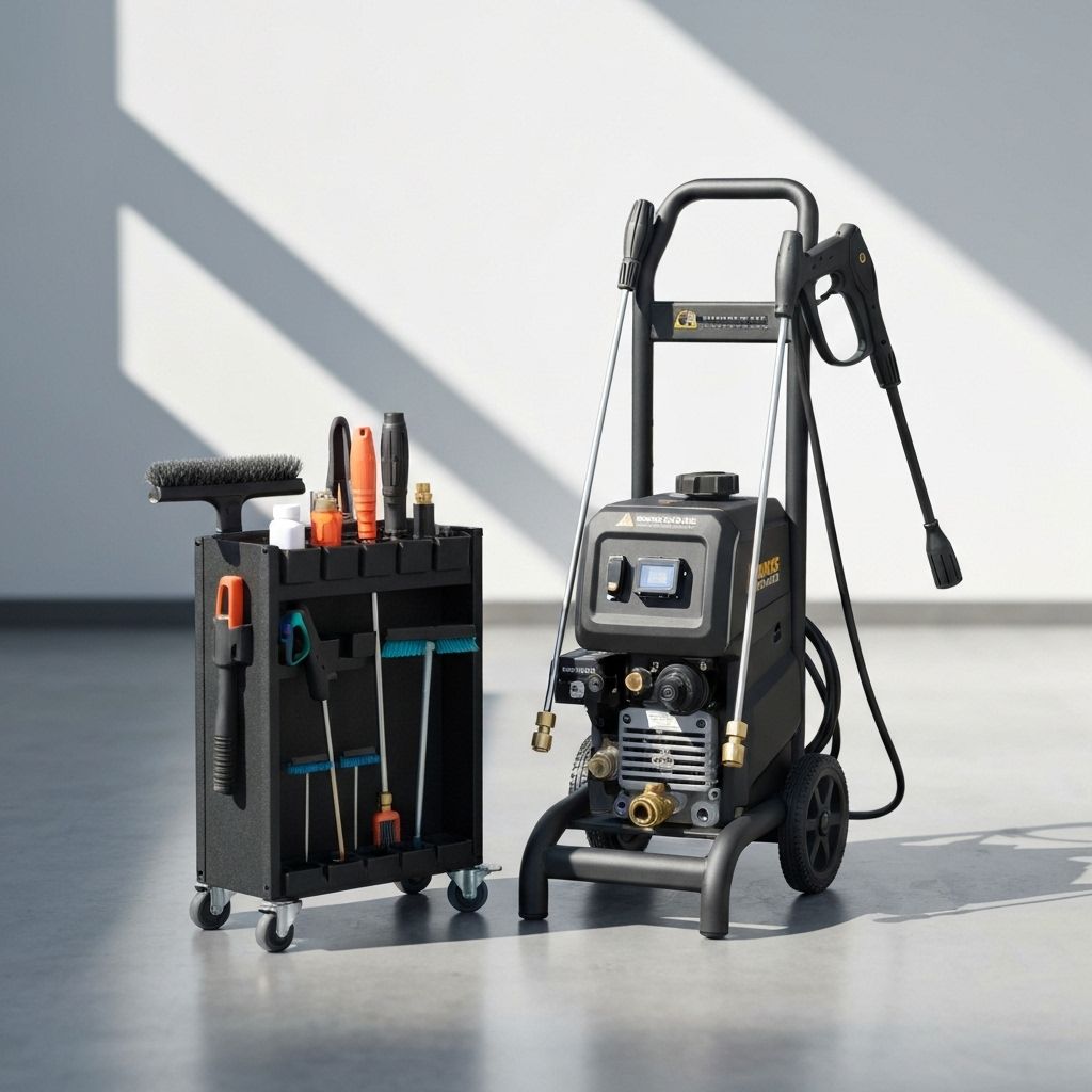 Professional pressure washing equipment